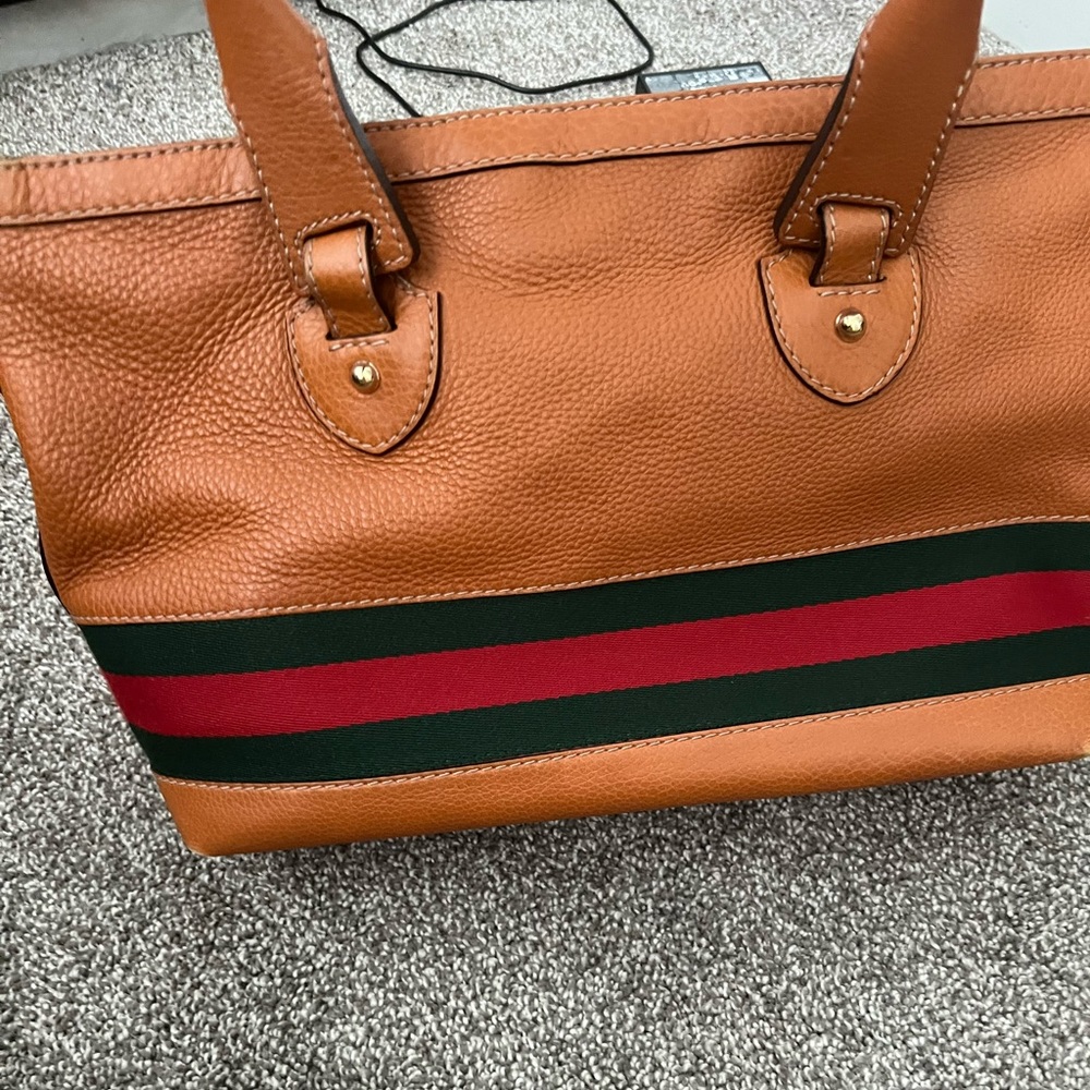 Gucci brown leather tote